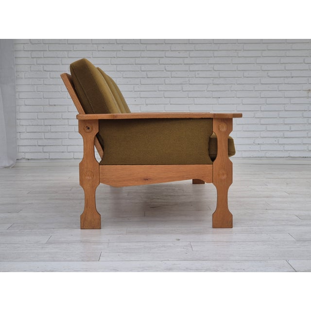 Danish 3-Seater Sofa in Wool and Oak, 1970s For Sale - Image 16 of 18