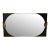 Arteriors Modern Brass and Wood Envy Wall Mirror For Sale