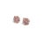 Early 21st Century 18k Rose Gold Flower Shape Pink Diamond Earrings, a Pair For Sale - Image 5 of 8