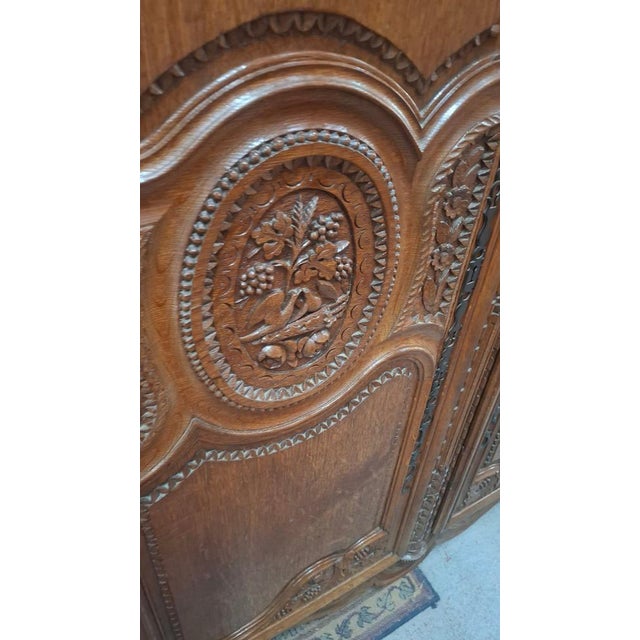 Brown Normandy Oak Bedroom Set, 1890, Set of 4 For Sale - Image 8 of 13