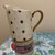 White Anthropologie Bistro Garden Tile Stoneware Pitcher With 24k Gold Accents For Sale - Image 8 of 8