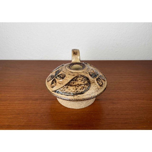 Mid-Century Modern Danish Studio Pottery Mushroom Candleholder in Stoneware by Haico Nitzsche for Søholm, 1960s For Sale - Image 5 of 18