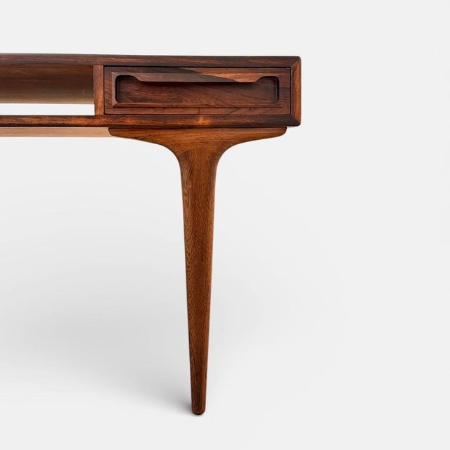 Vintage Danish Coffee Table with Drawers by Johannes Andersen for CFC Silkeborg, 1960s For Sale - Image 5 of 13