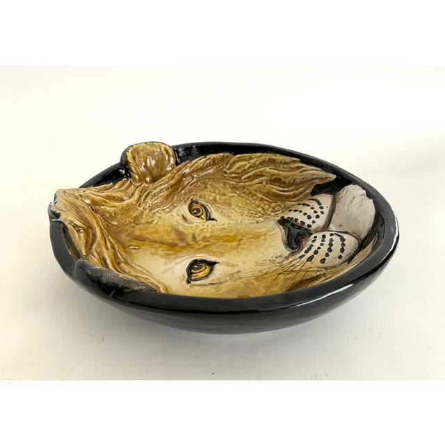 Italian Majolica Lion Dish For Sale In Los Angeles - Image 6 of 8