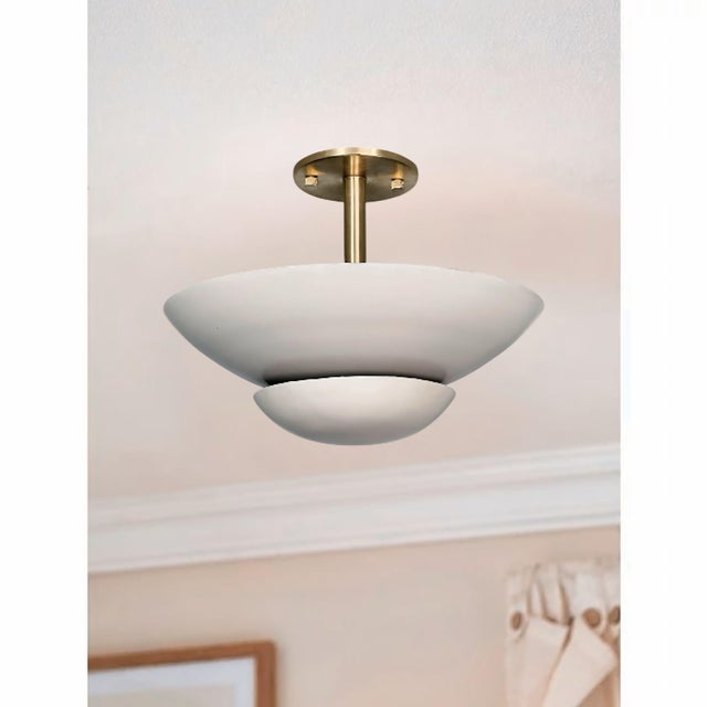 Handcrafted Flush Mount Lamp For Sale - Image 4 of 9