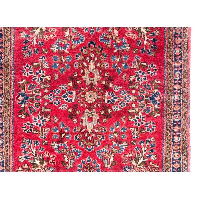 Burgundy Early 20th Century Persian Sarouk Rug For Sale - Image 8 of 15