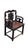 Chinese Antique Chinese Carved Hardwood Armchair With Shou Longevity Splat For Sale - Image 3 of 8