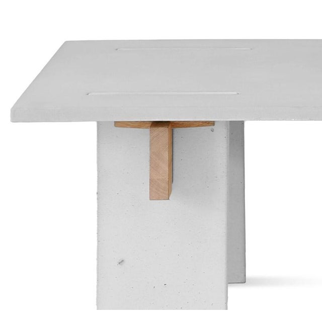 Not Yet Made - Made To Order Arnold Light Concrete and Light Oak Wedges Coffee Table by Eberhart Furniture For Sale - Image 5 of 8