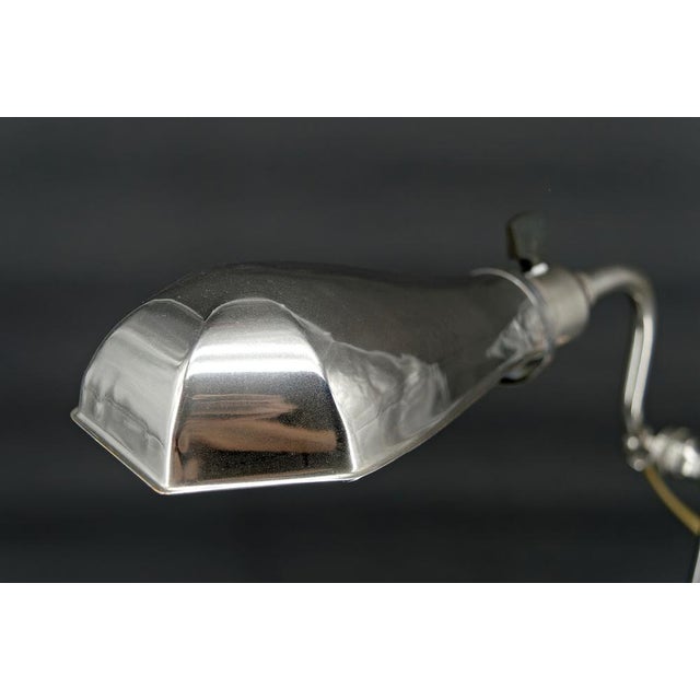 Workshop Lamp in Aluminum and Nickel, 1890s For Sale - Image 9 of 14
