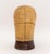 Millinery Head Block Mannequin, circa 1940, carved wood, together with wooden plinth. Overall: 12.5" H x 6.5" W x 8" D....
