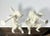 Vintage Pair of Resin Stone Sitting Shelf Cherub Angel Herald Figurines For Sale - Image 4 of 9
