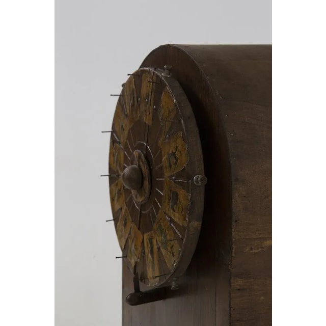 Brown Wooden Roulette Game Wheel with Applied Figures, 1840s For Sale - Image 8 of 13