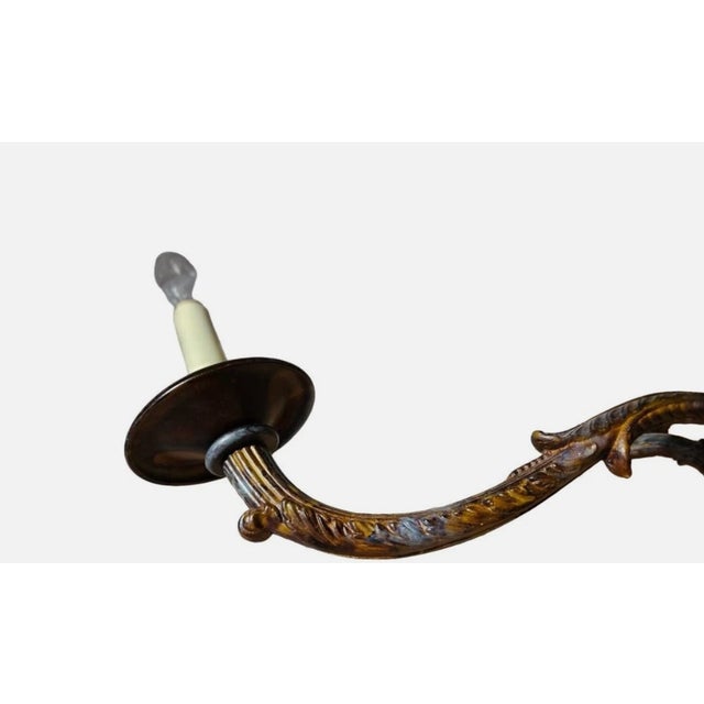 Late 20th Century David Michael 32-Candle Traditional Solid Bronze Chandelier For Sale - Image 4 of 5