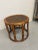 1950s Vintage Rattan Caning Circular Side Table Stand For Sale - Image 5 of 11