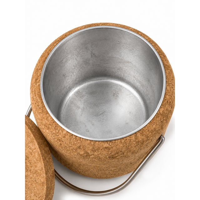 Wood Cork Exterior Ice Bucket by Signe Persson-Melin for Boda Nova, 1970s For Sale - Image 7 of 8