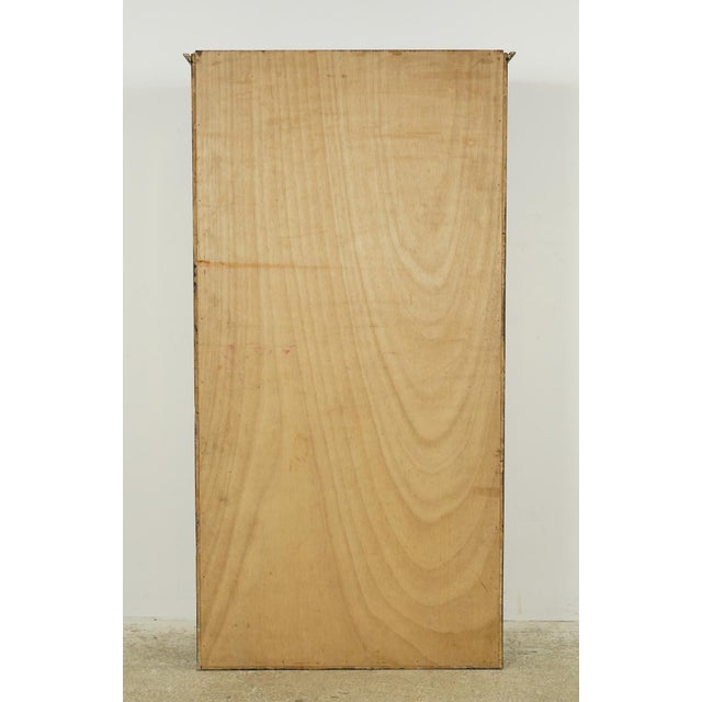 Vintage European Glass Front Wood Vitrine Cabinet For Sale - Image 12 of 12