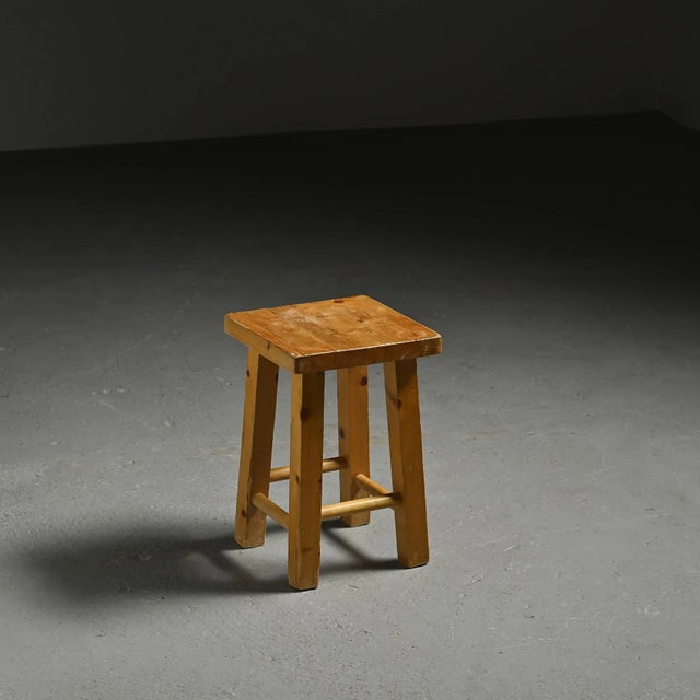 Stool by Charlotte Perriand for La Pierra Menta Residence, 1979 For Sale - Image 6 of 6