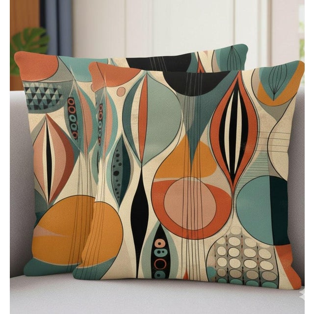 Mid-Century Modern Exquisite Luxury Mid-Century Modern Sofa Cushions / Pillows 2 Cushion Cover Only For Sale - Image 3 of 4