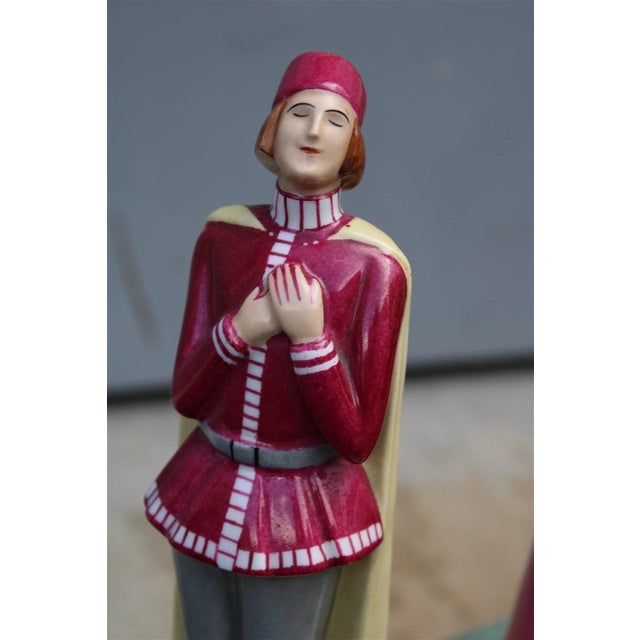 Art Deco Romeo and Juliet Table Lamps from Robj, France, 1930s, Set of 2 For Sale - Image 4 of 13