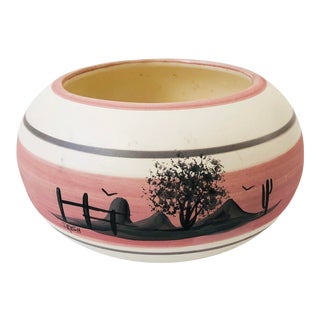 Vintage Pink Pueblo Pottery Planter For Sale