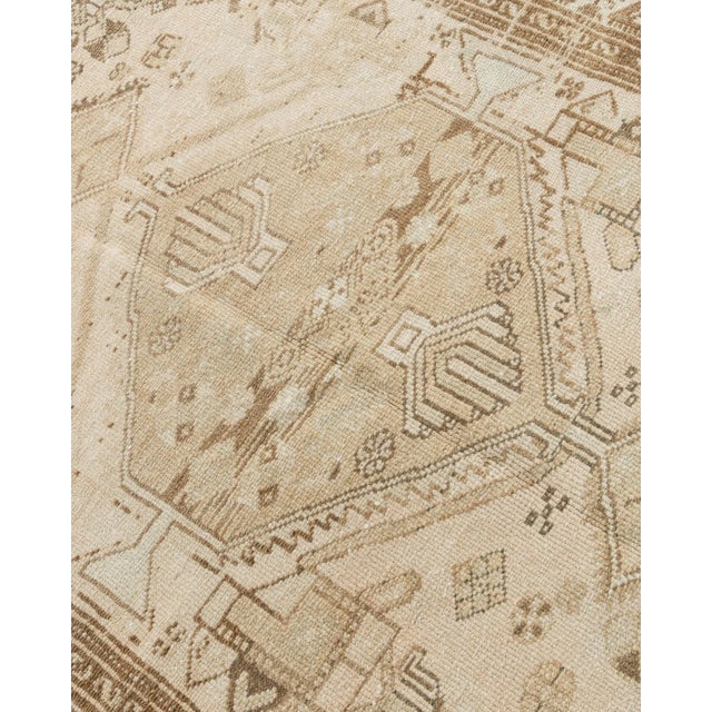 1940s Vintage Beige Area Rug 4' X 6'7 For Sale - Image 12 of 12