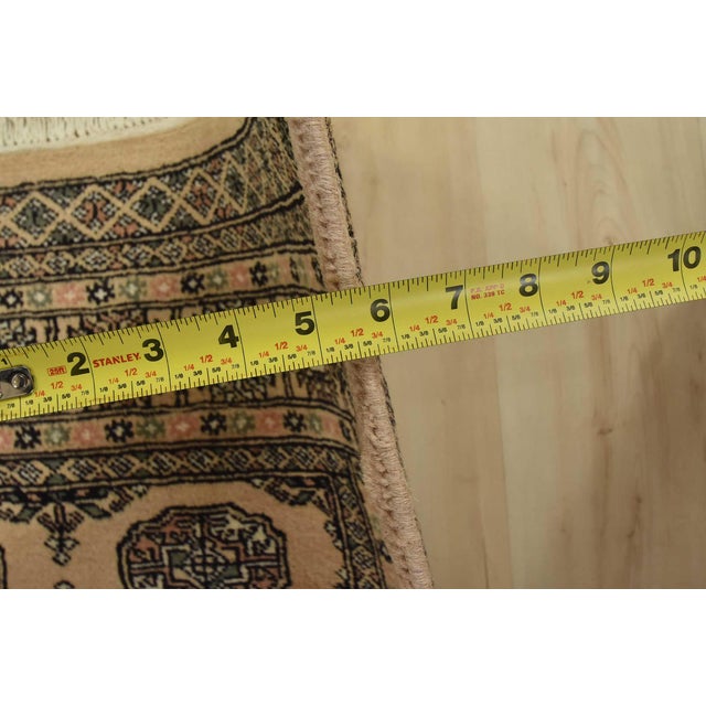 Bokhara Rug 4’3” X 6’2” Beige Wool Tribal Hand-Knotted Oriental Carpet For Sale - Image 10 of 12