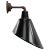 Mid-Century Industrial Black Enamel & Cast Iron Factory Sconce For Sale