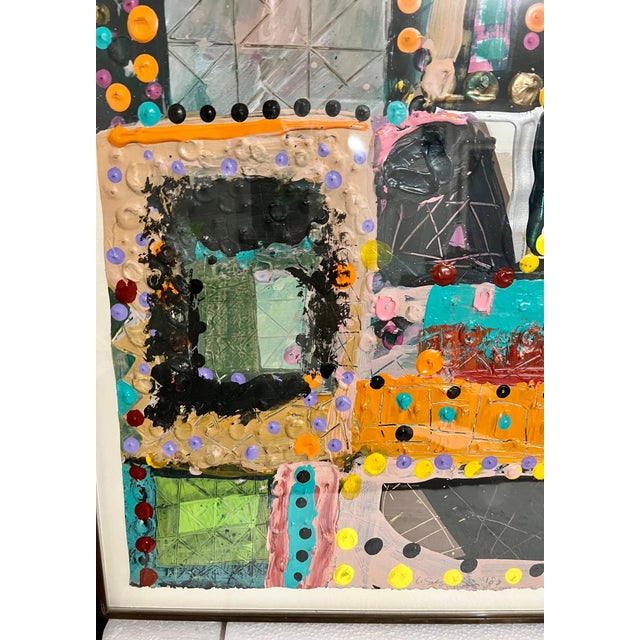 1980s Lynne Golob Gelfman, Abstract Expressionist 1980s Painting Miami Woman Modernist Lynne Golob Gelfman, c.1983 For Sale - Image 5 of 18