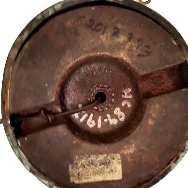 Gold 1920s Art Deco Copper & Brass Machine Age Swing-Arm Reading Table Lamp For Sale - Image 8 of 8