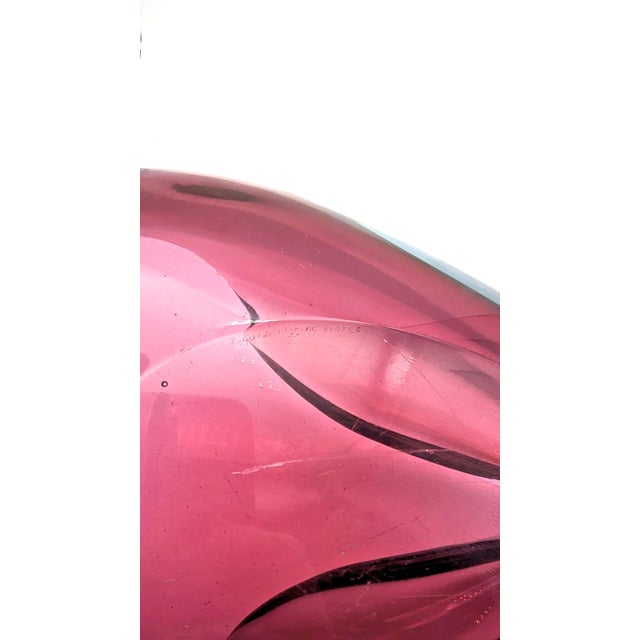 Mid-Century Murano Glass Sommerso Shell Bowl by Flavio Poli for Seguso, 1956 For Sale - Image 6 of 8
