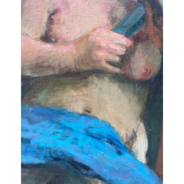 Vintage Framed Acrylic Painting of Nude, Signed Hal Frater For Sale - Image 4 of 12