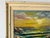 1970's Vintage Sunset Coastal Seascape Oil Painting by Fran S — Framed For Sale In Miami - Image 6 of 11