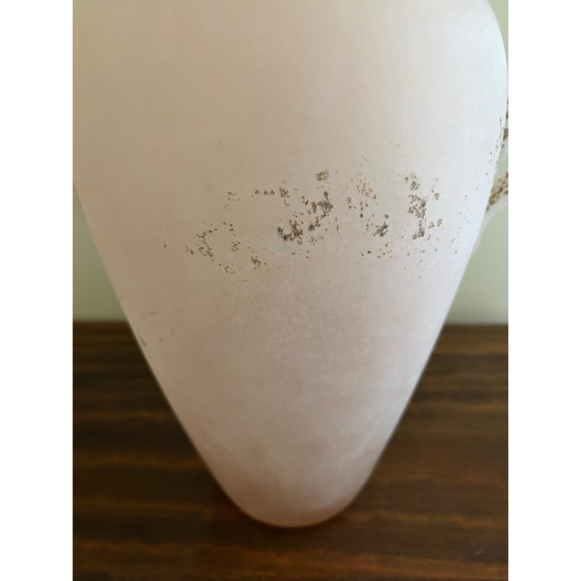 Italian Pink Scavo Glass Amphora Vase in the Roman Style For Sale - Image 13 of 17