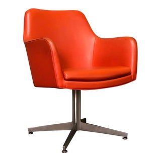 Orange Mid-Century Modern Desk / Office Chair - By Good Form For Sale