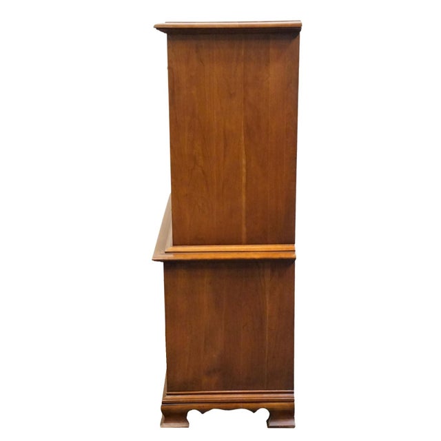 Permacraft / Sanford Solid Cherry Early American Traditional 40" Chest on Chest 79-21 For Sale - Image 9 of 12