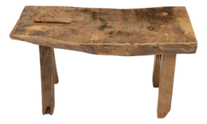 Chinese Petite Reclaimed Elm Bench, C. 1900