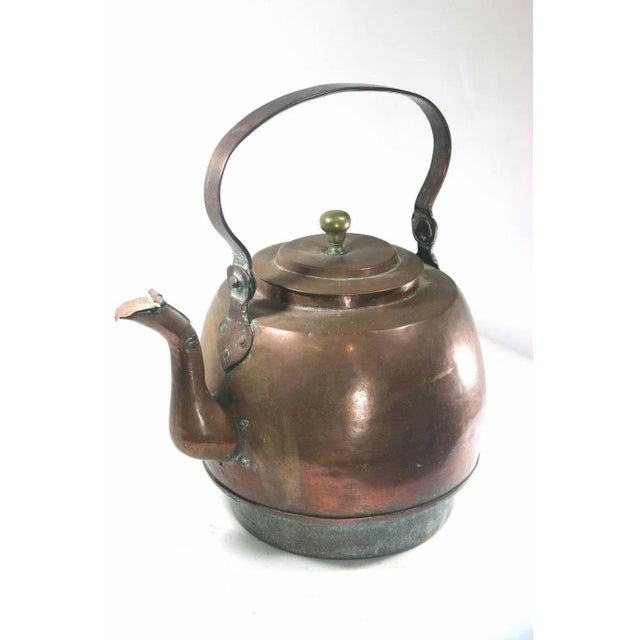 18th Century Georgian Hearth Copper Water Kettle, Hand-Forged. Monumental Piece of History With Tyco For Sale In West Palm - Image 6 of 7
