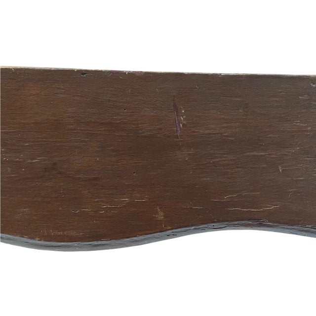 Wood 1930s Vintage Dark Walnut Wall Mounted Shelf For Sale - Image 7 of 13
