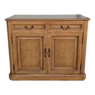 Vintage Buffet Cabinet • Solid Wood Sideboard • 1970s Storage Cabinet • Traditional Credenza • Entryway or Dining Roo... For Sale