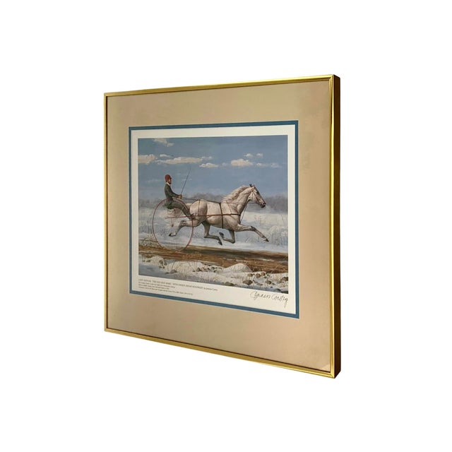 Traditional Late 20th Century Horse Racing Print Signed Jenness Cortez Equestrian Art Decor For Sale - Image 3 of 7