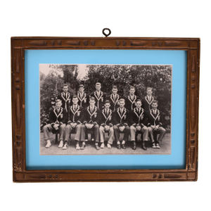 Framed B&w Photo of University Rowing/ Crew Team