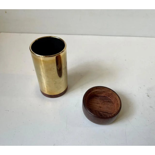 24 Carat Gold Plated Trinket Jar from Hugo Asmussen, 1970s For Sale - Image 4 of 7