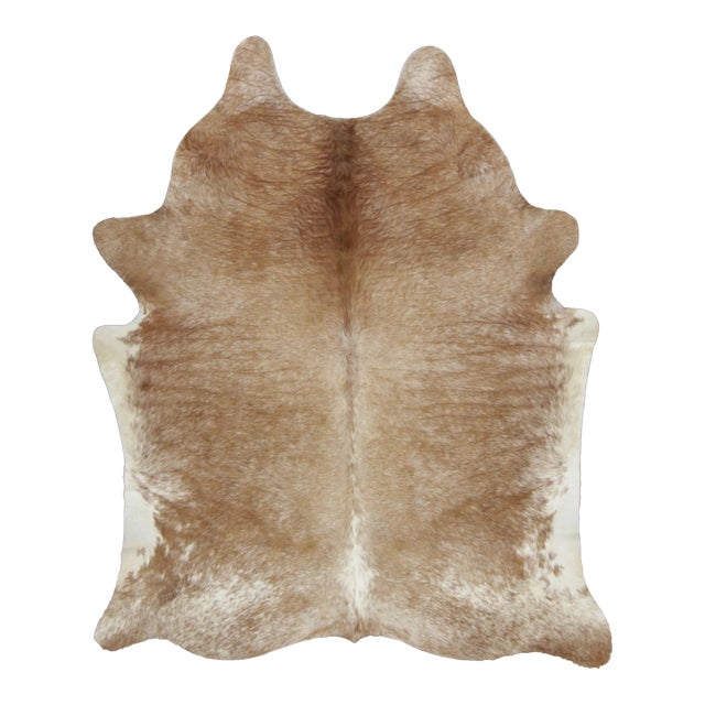 Rug & Kilim’s Contemporary Cowhide Rug With Striking Beige & Brown Patterns For Sale