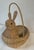 Mid-Century Modern Vintage Rabbit Shaped Wicker Basket For Sale - Image 3 of 7