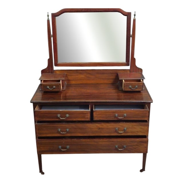 English Cheval Mirror in Mahogany For Sale
