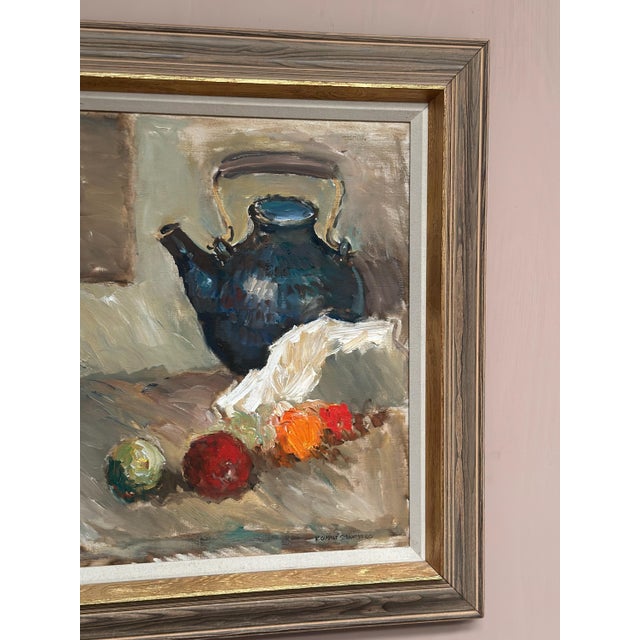 Karl Gustav Strandberg, Still Life with Kettle, 1960s, Oil Painting on Canvas, Framed For Sale - Image 4 of 18
