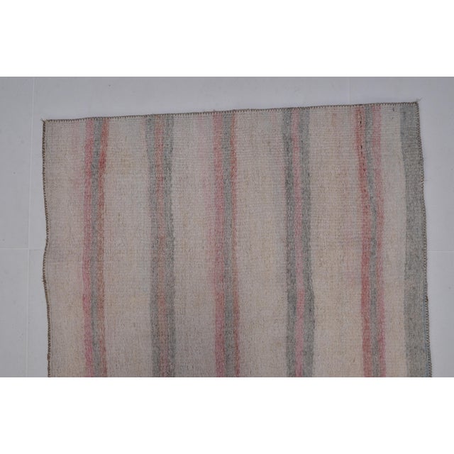 Off-white Vintage Organic Handwoven Vintage Runner For Sale - Image 8 of 9