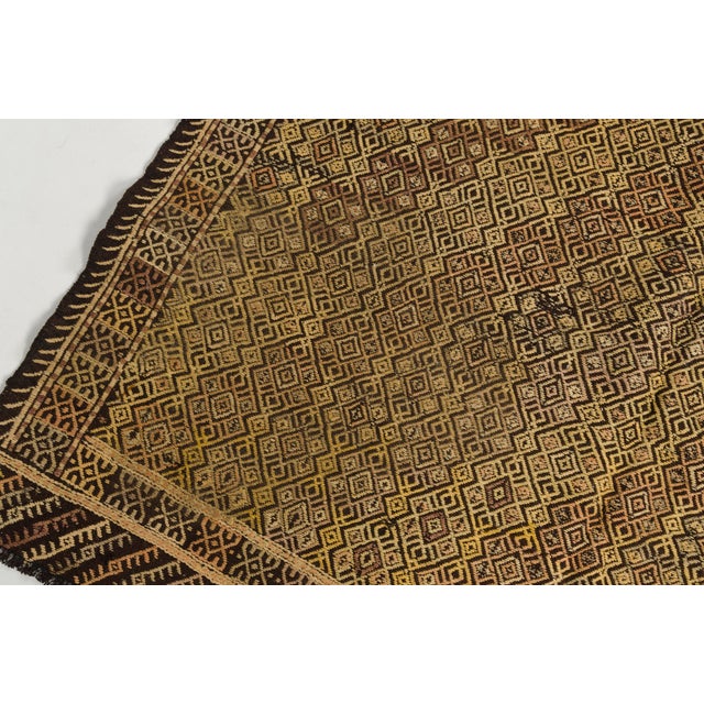 Apricot Geometric Motif Vintage Kilim For Sale - Image 8 of 10