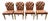 Edward Ferrell Tufted Brown Leather Dining Chairs -Set of 4 For Sale