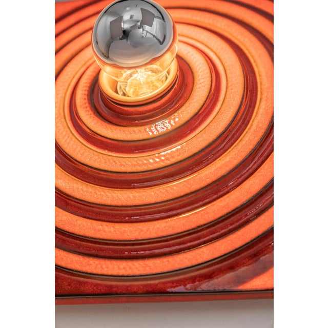 Ceramic Red Ceramic Wall Light, Germany, 1970s For Sale - Image 7 of 13
